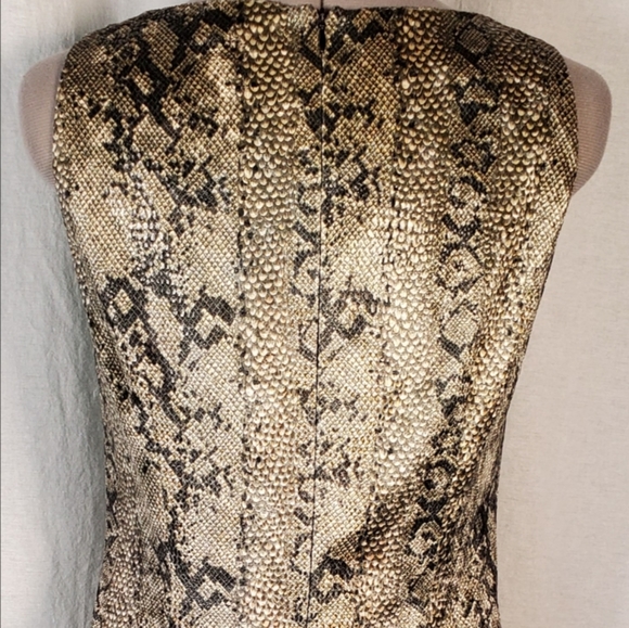 TRIO NEW YORK Exotic GRN/BLK Python Print Dress SM - Picture 10 of 15